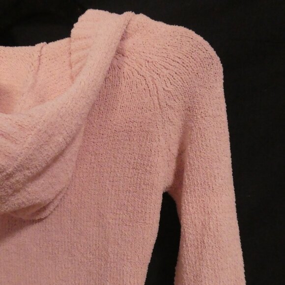 CASA NOVA - Limited Edition | medium | Pink Hooded Chenille V-Neck Sweater - Picture 12 of 15